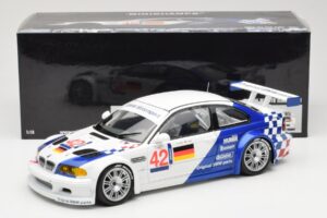 BMW M3 E46 GTR #42 J. Lehto / J. Muller ELMS 2001 Minichamps 1:18 100012192 Kov – obrázok 8 z 8