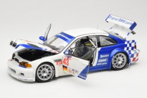 BMW M3 E46 GTR #43 D. Muller ALMS 2001 Minichamps 1:18 100012143 Kov – obrázok 2 z 8