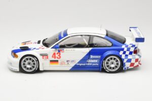 BMW M3 E46 GTR #43 D. Muller ALMS 2001 Minichamps 1:18 100012143 Kov – obrázok 4 z 8