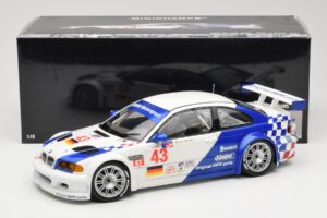 BMW M3 E46 GTR #43 D. Muller ALMS 2001 Minichamps 1:18 100012143 Kov – obrázok 8 z 8