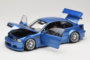 BMW M3 E46 GTR Street Modrý Minichamps 1:18 80430302540 Kov – obrázok 2 z 8