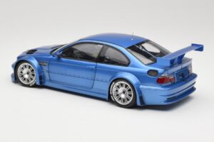 BMW M3 E46 GTR Street Modrý Minichamps 1:18 80430302540 Kov – obrázok 7 z 8