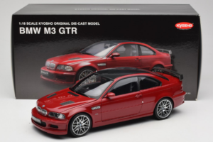 BMW M3 E46 GTR Street Červený Kyosho 1:18 08507R Kov – obrázok 8 z 8