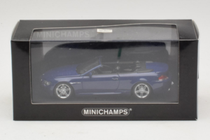 BMW M6 E64 Kabriolet Blue Metallic Minichamps 1:43 BMW017 Kov – obrázok 4 z 4