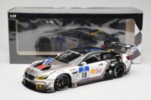 BMW M6 GT3 F13 #18 Schubert Motorsport A. Farfus / J. Krohn 24h Nurburgring 2016 Minichamps 1:18 155162618 Kov – obrázok 6 z 6