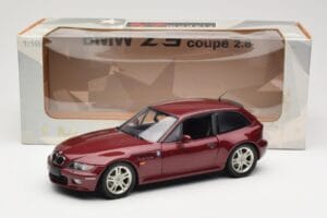 BMW Z3 Coupe 2.8 Red Metallic UT Models 1:18 20423 Kov – obrázok 8 z 8