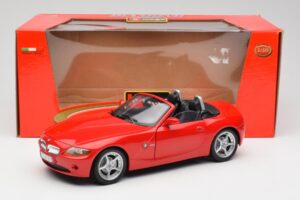 BMW Z4 E85 Roadster Červený Bburago 1:18 34046 Kov – obrázok 8 z 8