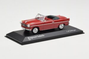 Borgward Isabella Kabriolet Červený Minichamps 1:43 400096060 Kov – obrázok 2 z 4