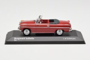 Borgward Isabella Kabriolet Červený Minichamps 1:43 400096060 Kov