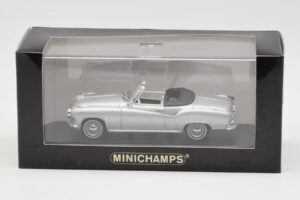 Borgward Isabella Kabriolet Strieborný Minichamps 1:43 400096030 Kov – obrázok 4 z 4
