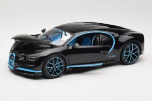 Bugatti Chiron Čierny & Modrý Bburago 1:18 18-11040BK Kov – obrázok 2 z 8