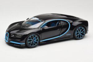 Bugatti Chiron Čierny & Modrý Bburago 1:18 18-11040BK Kov