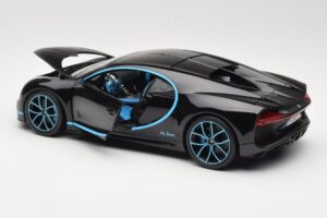 Bugatti Chiron Čierny & Modrý Bburago 1:18 18-11040BK Kov – obrázok 5 z 8