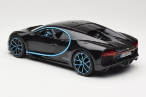 Bugatti Chiron Čierny & Modrý Bburago 1:18 18-11040BK Kov – obrázok 7 z 8