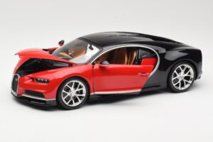 Bugatti Chiron Čierny & Červený Bburago 1:18 18-11040 Kov – obrázok 2 z 8