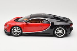Bugatti Chiron Čierny & Červený Bburago 1:18 18-11040 Kov – obrázok 4 z 8