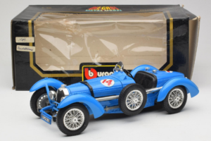 Bugatti Type 51 Grand Prix #14 Modrý Bburago 1:18 3012-M1 Kov – obrázok 6 z 6