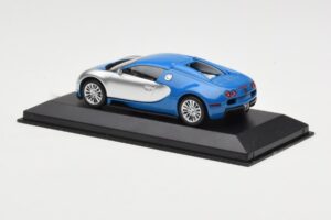 Bugatti Veyron Centenaire Modrá Metalíza Strieborný Minichamps 1:43 400110850 Kov – obrázok 3 z 4