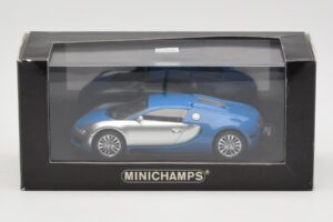 Bugatti Veyron Centenaire Modrá Metalíza Strieborný Minichamps 1:43 400110850 Kov – obrázok 4 z 4