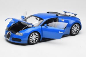 Bugatti Veyron Svetlo Modrá Tmavá Modrá Minichamps 1:18 100110821 Kov – obrázok 2 z 8