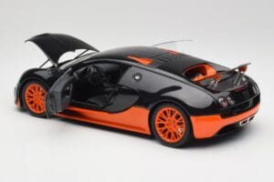 Bugatti Veyron Super Sport World Record Edition Carbon & Orange Minichamps 1:18 100110840 Kov – obrázok 5 z 8