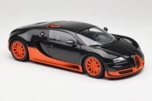 Bugatti Veyron Super Sport World Record Edition Carbon & Orange Minichamps 1:18 100110840 Kov – obrázok 6 z 8