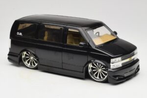 Chevrolet Astro Van Tuned Čierny Jada 1:18 63122 Kov – obrázok 6 z 8