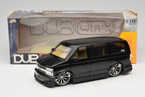 Chevrolet Astro Van Tuned Čierny Jada 1:18 63122 Kov – obrázok 8 z 8