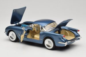 Chevrolet Corvette C1 Modrý Mira 1:18 6105 Kov – obrázok 5 z 8