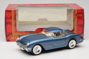 Chevrolet Corvette C1 Modrý Mira 1:18 6105 Kov – obrázok 8 z 8