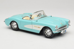 Chevrolet Corvette C1 Modrý & Biely Bburago 1:18 3024-M2 Kov – obrázok 6 z 8