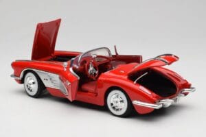 Chevrolet Corvette C1 Červený Motormax 1:18 73100TC Kov – obrázok 5 z 8