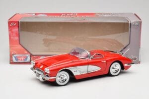 Chevrolet Corvette C1 Červený Motormax 1:18 73100TC Kov – obrázok 8 z 8