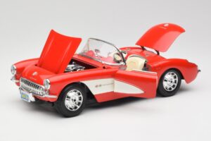 Chevrolet Corvette C1 Roadster Červený Bburago 1:18 3024 Kov – obrázok 2 z 8
