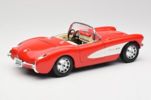 Chevrolet Corvette C1 Roadster Červený Bburago 1:18 3024 Kov – obrázok 3 z 8