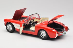 Chevrolet Corvette C1 Roadster Červený Bburago 1:18 3024 Kov – obrázok 5 z 8