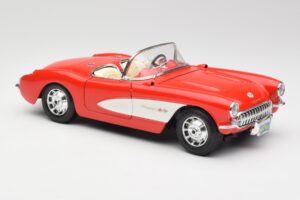 Chevrolet Corvette C1 Roadster Červený Bburago 1:18 3024 Kov – obrázok 6 z 8