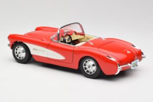 Chevrolet Corvette C1 Roadster Červený Bburago 1:18 3024 Kov – obrázok 7 z 8