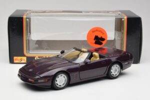 Chevrolet Corvette C4 LT4 Kabriolet Fialový Metalíza Maisto 1:18 50277 Kov – obrázok 8 z 8