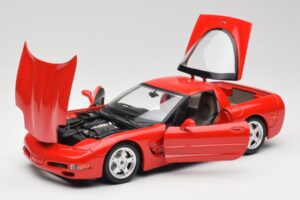 Chevrolet Corvette C5 Červený Bburago 1:18 3066 Kov – obrázok 2 z 8