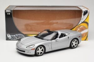 Chevrolet Corvette C6 Kabriolet Strieborný Hot Wheels 1:18 B6052 Kov – obrázok 8 z 8