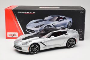Chevrolet Corvette C7 Strieborný Maisto 1:18 38132 Kov – obrázok 8 z 8