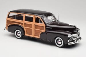Chevrolet Fleetmaster Woody Čierny & Wood Panels Maisto 1:18 43697545B Kov – obrázok 6 z 8
