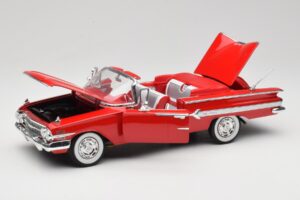 Chevrolet Impala Kabriolet Červený Welly 1:18 9864W Kov – obrázok 2 z 8