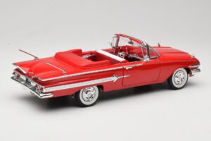 Chevrolet Impala Kabriolet Červený Welly 1:18 9864W Kov – obrázok 3 z 8