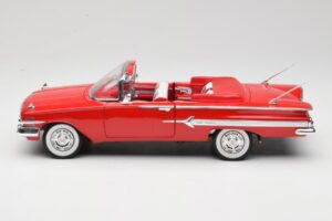 Chevrolet Impala Kabriolet Červený Welly 1:18 9864W Kov – obrázok 4 z 8