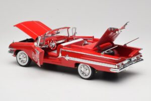Chevrolet Impala Kabriolet Červený Welly 1:18 9864W Kov – obrázok 5 z 8