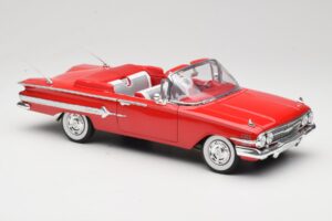 Chevrolet Impala Kabriolet Červený Welly 1:18 9864W Kov – obrázok 6 z 8