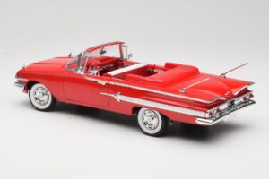 Chevrolet Impala Kabriolet Červený Welly 1:18 9864W Kov – obrázok 7 z 8