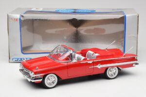 Chevrolet Impala Kabriolet Červený Welly 1:18 9864W Kov – obrázok 8 z 8